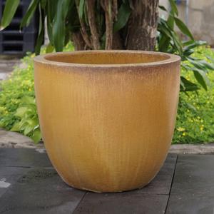 Glazed Egg Pot Planter - Bronze